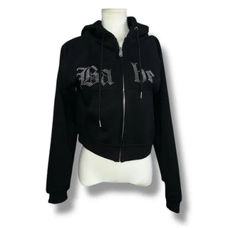 Babe Cubic Crop Hoodie