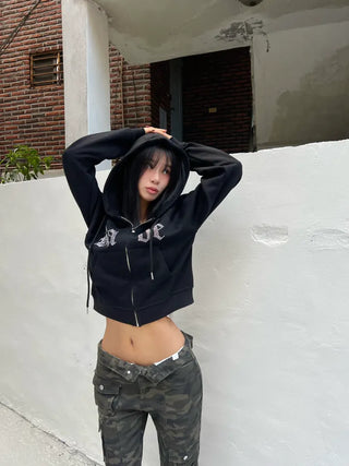 Babe Cubic Crop Hoodie