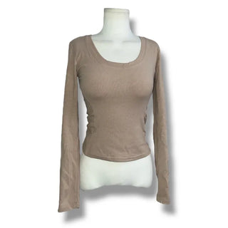 Tantan basic round semi-crop tee