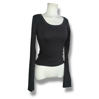 Tantan basic round semi-crop tee