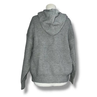Finger point balaclava knit zip-up