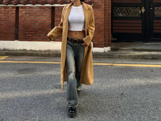 Trimming Button Crop Long Sleeve T-Shirt