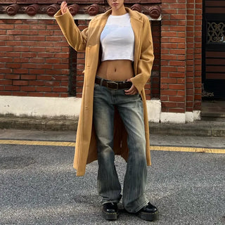 Trimming Button Crop Long Sleeve T-Shirt