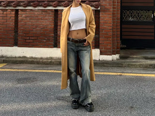 Trimming Button Crop Long Sleeve T-Shirt