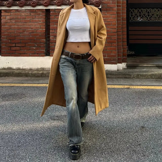 Trimming Button Crop Long Sleeve T-Shirt