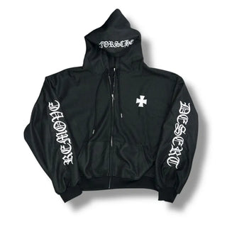 Roche Waffle Chrome Hooded Zip-Up
