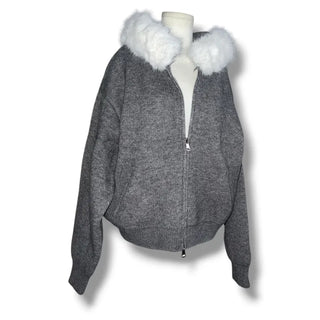 Fuzzy Knit Fur Hoodie