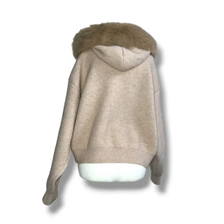 Fuzzy Knit Fur Hoodie