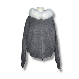 Fuzzy Knit Fur Hoodie