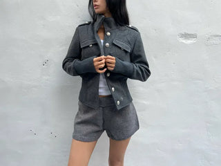 Swell Collar Crop Jacket
