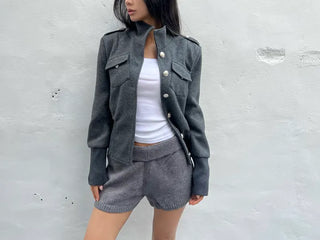 Swell Collar Crop Jacket