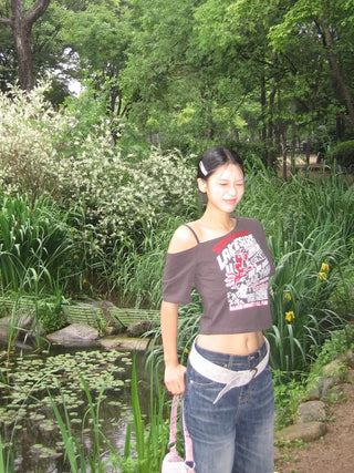 Lakeside Shoulder Team Crop Short Sleeve T-Shirt