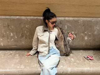 Wolf Suede Fur Mustang Jacket