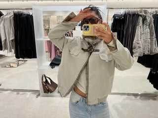 Wolf Suede Fur Mustang Jacket