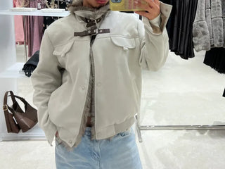 Wolf Suede Fur Mustang Jacket