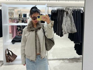 Wolf Suede Fur Mustang Jacket