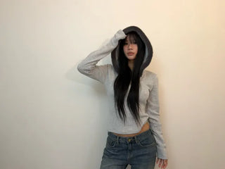 Fur trimming mink fleece hoodie