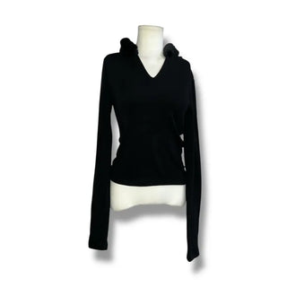 Fur trimming mink fleece hoodie