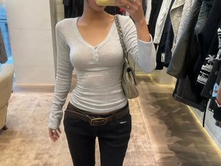 Angora mix knit t-shirt