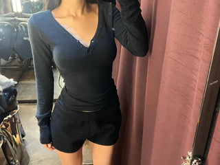 Angora mix knit t-shirt