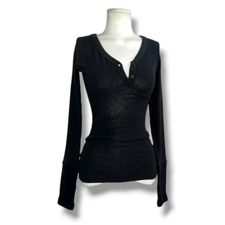 Angora mix knit t-shirt