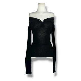 Angora mix knit t-shirt