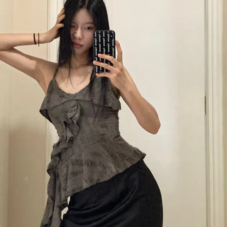 Butterflies Vintage Uneven Frill Strap Nashi