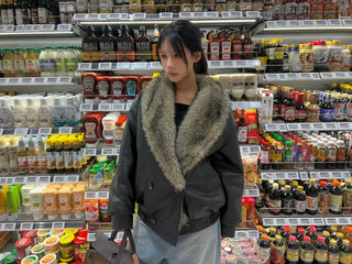 Snowpeak shearling leather fur jacket