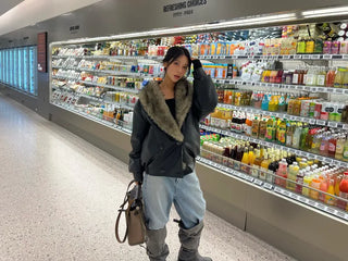 Snowpeak shearling leather fur jacket