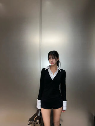 Fluffy knit angora shorts