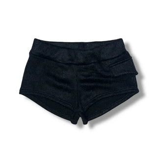 Fluffy knit angora shorts