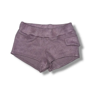 Fluffy knit angora shorts