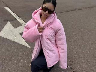 Suede puffer big padding