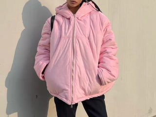 Suede puffer big padding