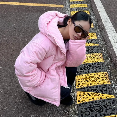 Suede puffer big padding