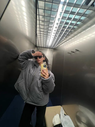 Suede puffer big padding