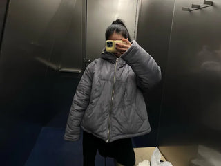 Suede puffer big padding