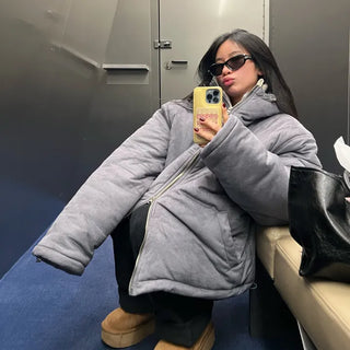 Suede puffer big padding