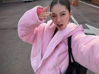 Suede puffer big padding