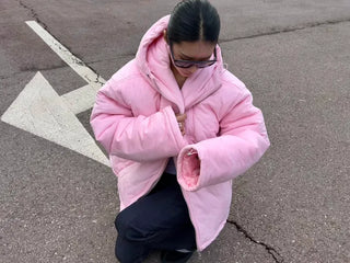 Suede puffer big padding