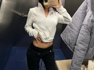 Toxic Fur Color Block Zip-up