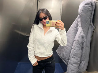 Toxic Fur Color Block Zip-up