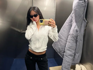 Toxic Fur Color Block Zip-up