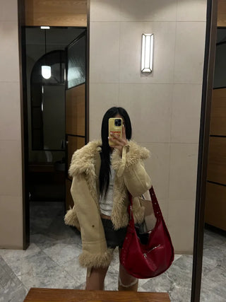 Girlish Suede Mustang Fur