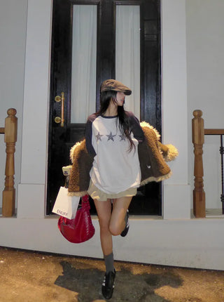 Girlish Suede Mustang Fur