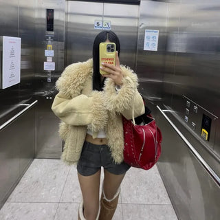 Girlish Suede Mustang Fur
