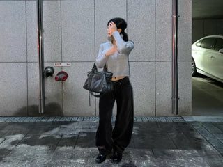 Antme Two-Way Pocket Knit Zip-Up