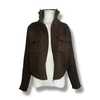 Antme Two-Way Pocket Knit Zip-Up