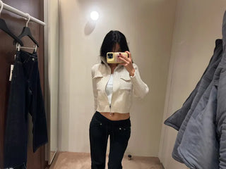Antme Two-Way Pocket Knit Zip-Up