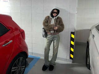 Marshmell Hooded Fur Jacket
